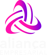 Aliança Empresarial - Logo Vertical colorido Escrita branco